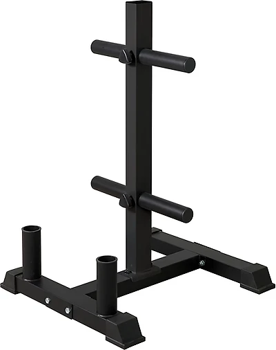 CAP Barbell Olympic Bumper Plate Tree Rack With 4 Plate Posts and 2 Barbell Holders