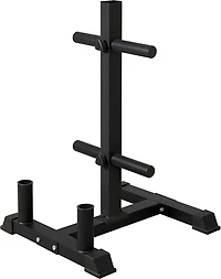 CAP Barbell Olympic Bumper Plate Tree Rack With 4 Plate Posts and 2 Barbell Holders
