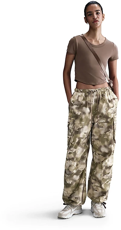 Nike Women's Mid Rise Oversized Camo Cargo Pants