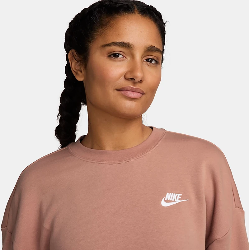 Nike Women's Sportswear Clube Fleece Loose Crew-Neck Sweatshirt