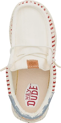 HEYDUDE Kids' Wally Funk Americana Stars Slip-On Shoes