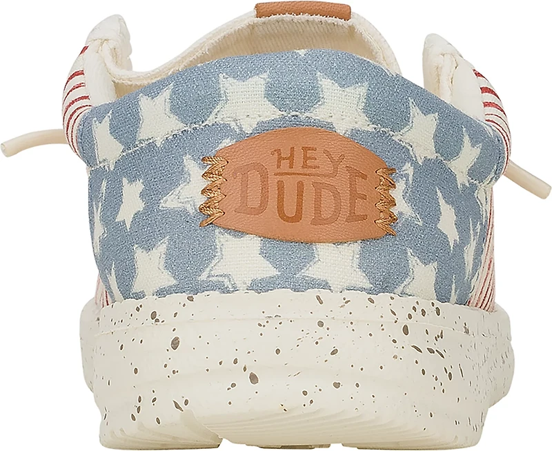 HEYDUDE Kids' Wally Funk Americana Stars Slip-On Shoes