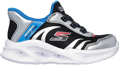 SKECHERS Toddler Boys' Hands Free Slip-Ins S-Lights Meteor Lights Brisk Beams Shoes