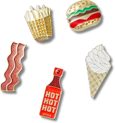 Crocs Gold Spicy Combo Jibbitz 5-Pack