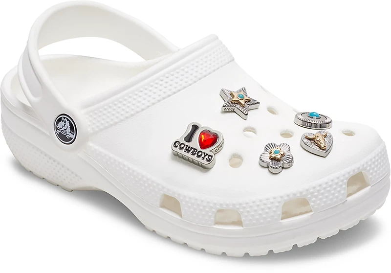 Crocs Silver I Heart Cowboy Jibbitz 5-Pack