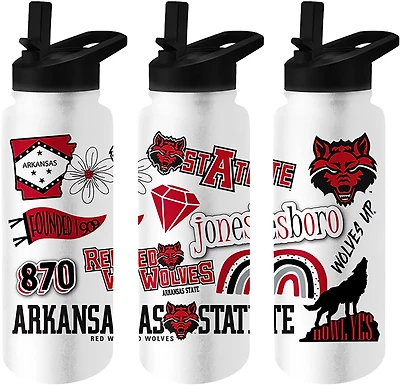 Logo Brands Arkansas State 34 oz Native Quencher Bottle