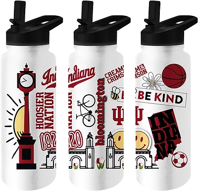 Logo Brands Indiana 34 oz Native Quencher Bottle