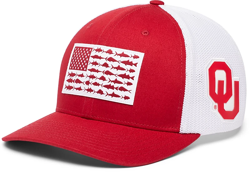 Columbia Sportswear Men's University of Oklahoma USA Flag PFG Fish Ball Cap