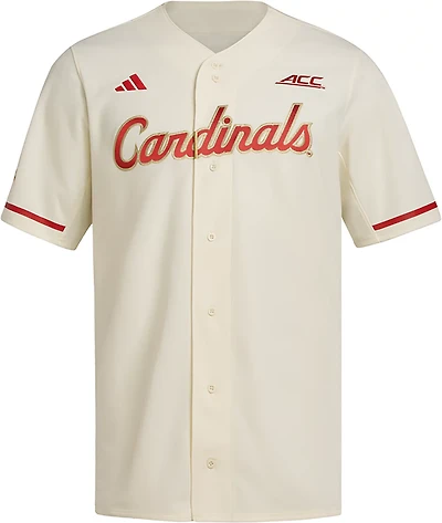 adidas Men's University of Louisville Gold Standard Full Button Baseball Jersey