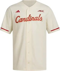 adidas Men's University of Louisville Gold Standard Full Button Baseball Jersey