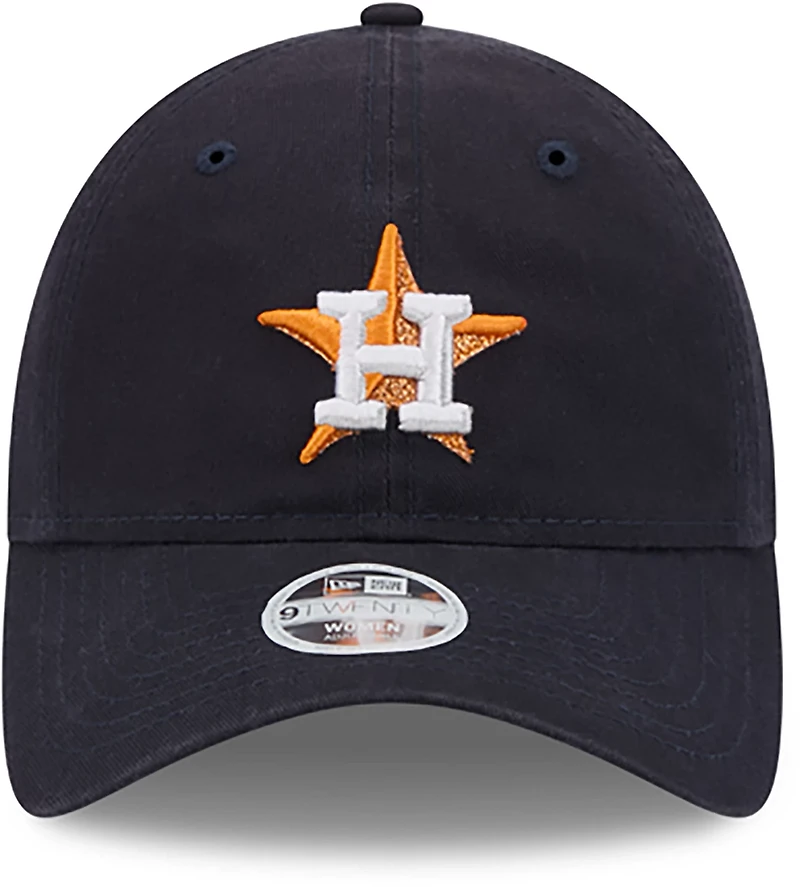 New Era Houston Astros Women's 9TWENTY Evergreen Glitter OTC Cap