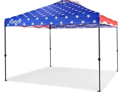 Academy Sports + Outdoors USA 10 x 10 ft Straight Leg One Push Canopy