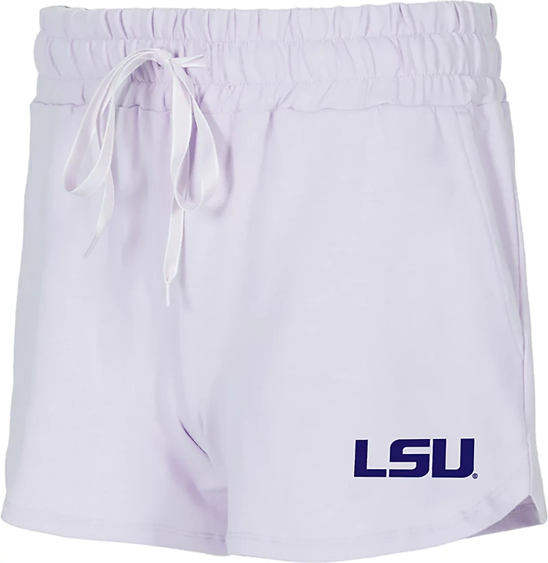 College Concepts LSU Tigers Women's French Terry Pastel Elevation Shorts