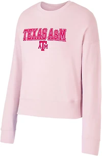 College Concepts Texas A&M Aggies Women's French Terry Pastel Long Sleeve Elevation Top