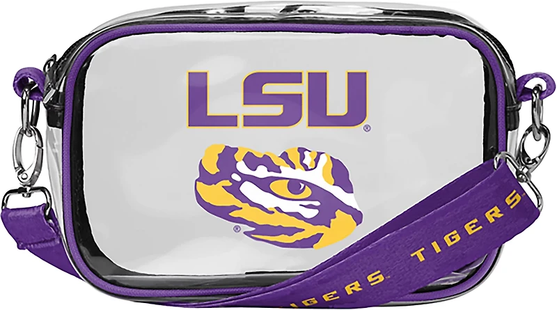 FOCO Louisiana State University Clear Team Stripe Cursive Camera Bag
