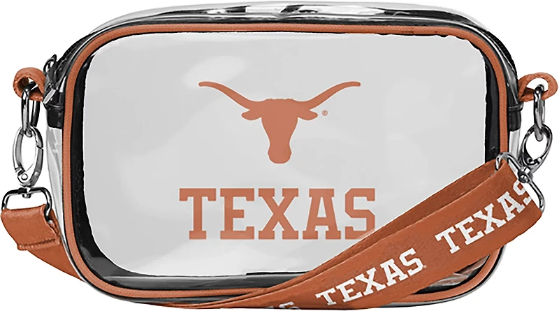 FOCO University of Texas Team Stripe Clear Crossbody Bag