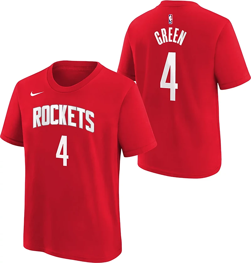 Nike Boys' Houston Rockets Name and Number Icon Graphic T-shirt