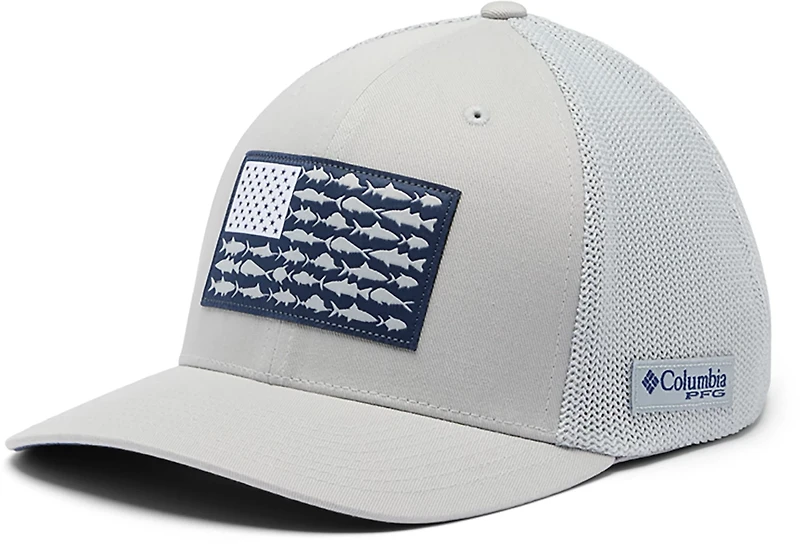 Columbia Sportswear Men's PFG Mesh Fish Flag Ball Cap