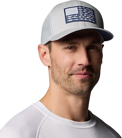 Columbia Sportswear Men's PFG Mesh Fish Flag Ball Cap