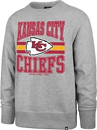 '47 Kansas City Chiefs Letters Headline Long Sleeve Fleece Crew