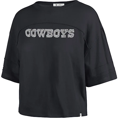 '47 Women's Dallas Cowboys Premier Wordmark Stevie Short Sleeve Crop T-shirt