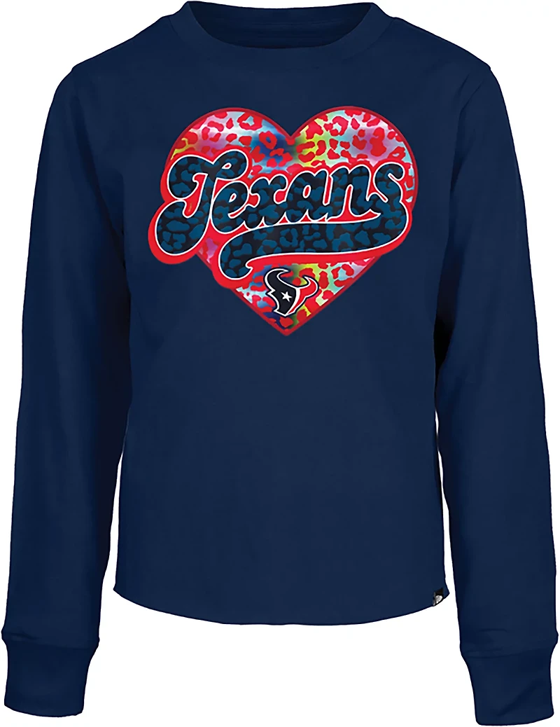 New Era Girls' Texans Raw Edge Long Sleeve T-shirt