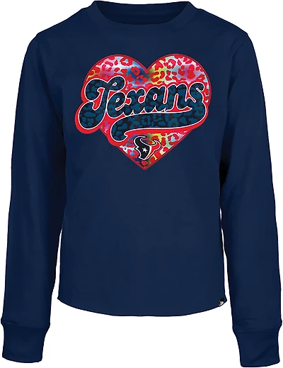 New Era Girls' Texans Raw Edge Long Sleeve T-shirt