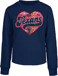 New Era Girls' Texans Raw Edge Long Sleeve T-shirt