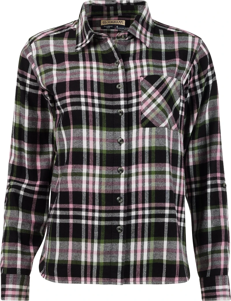 Magellan Outdoors Women's Willow Creek Plaid Long Sleeve Top