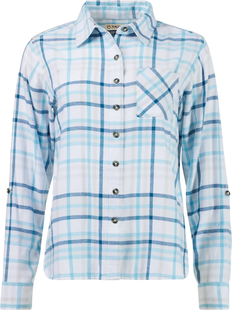 Magellan Outdoors Women's Willow Creek Plaid Long Sleeve Top