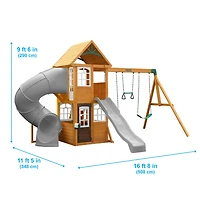 KidKraft Sterling Falls Wooden Swing Set/Playset