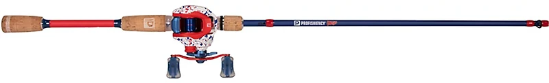 ProFISHiency DRIP Red White Blue 7ft MH Freshwater Baitcast Combo Fishing Rod