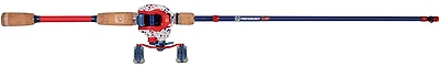 ProFISHiency DRIP Red White Blue 7ft MH Freshwater Baitcast Combo Fishing Rod