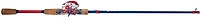 ProFISHiency DRIP Red White Blue 7ft MH Freshwater Baitcast Combo Fishing Rod