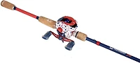 ProFISHiency DRIP Red White Blue 7ft MH Freshwater Baitcast Combo Fishing Rod