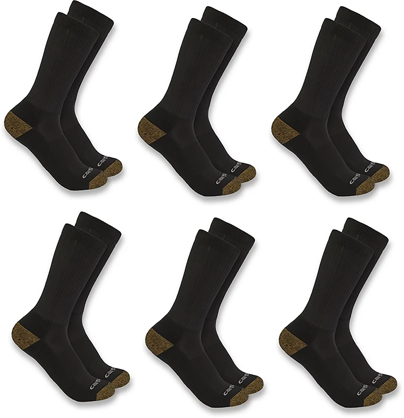 Carhartt Men's Midweight Crew Socks 6 Pack