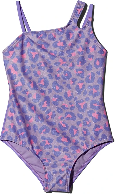 O'Rageous Girls' Spotty Leopard 1-Piece Halter Swimsuit