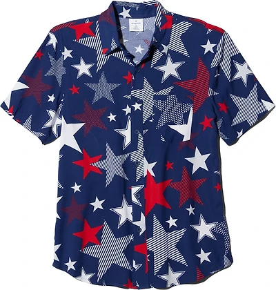 O'Rageous Men's Americana Cabana Short Sleeve Top