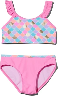 O'Rageous Girls' 4-6X Mermaid Scales 2-Piece Bikini