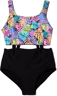O'Rageous Girls' Wild Palms 1-Piece Swimsuit
