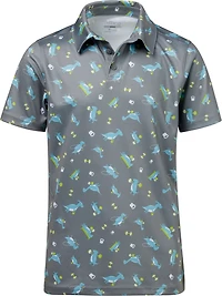 BCG Boys' Golf Dino Gym Short Sleeve Polo