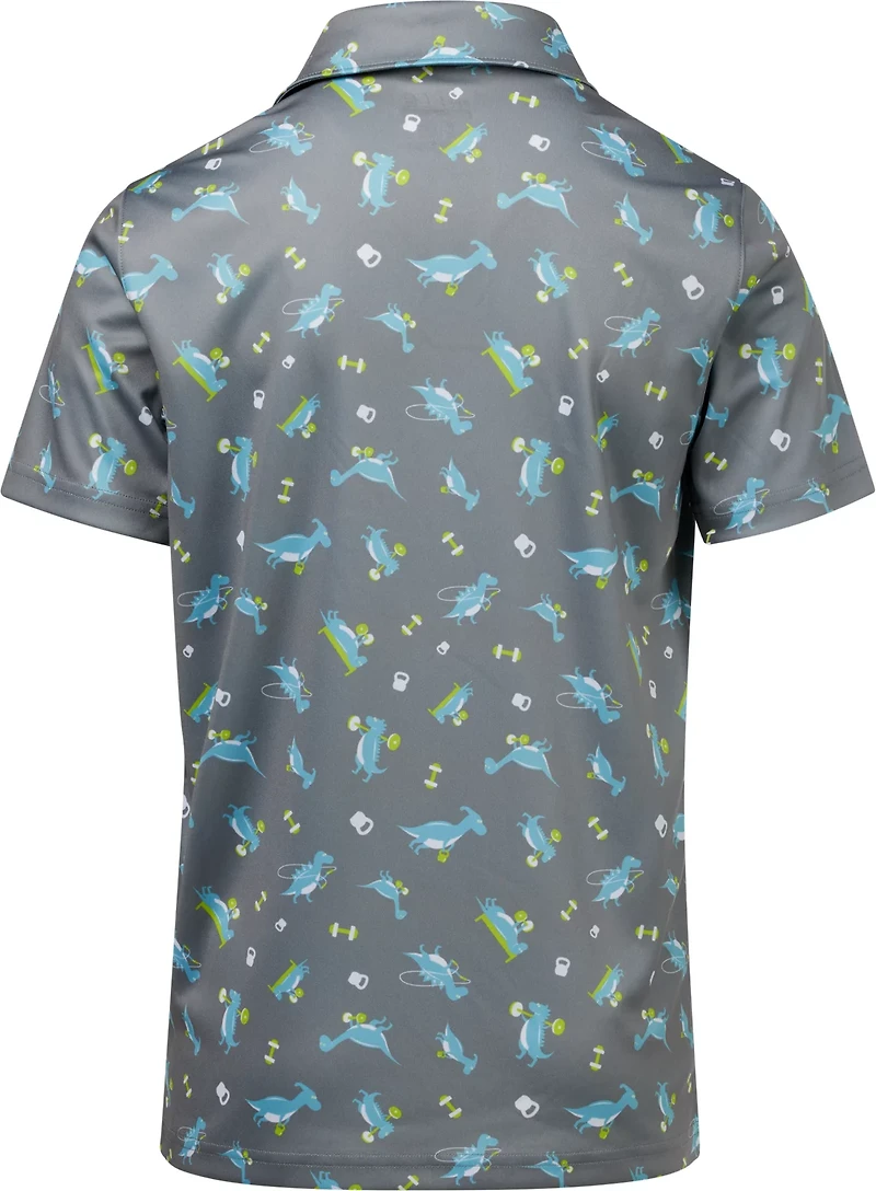 BCG Boys' Golf Dino Gym Short Sleeve Polo