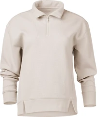 BCG Women's Quilted 1/4 Zip Pullover Top