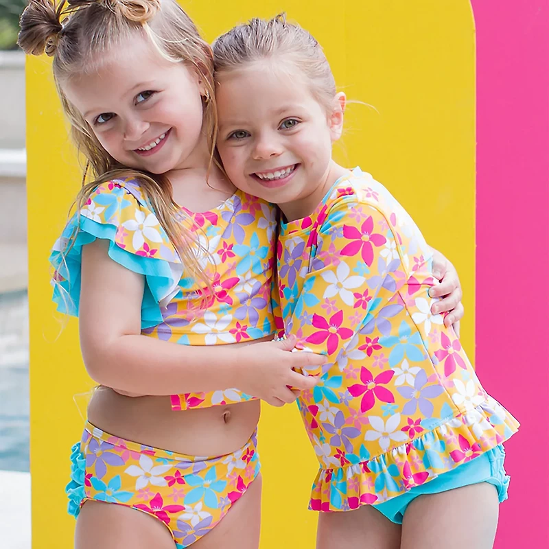 RuffleButts Girls' Butterfly Tankini Swimsuit