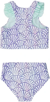 RuffleButts Girls' 4-7 Magical Mermaid Racerback Flutter Tankini