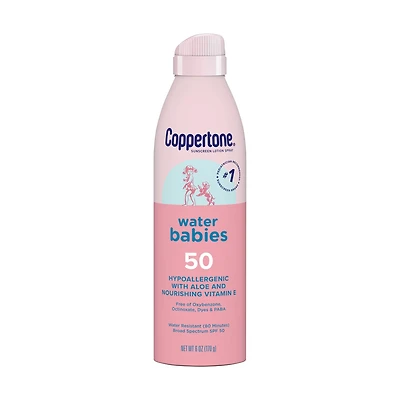 Coppertone Water Babies Quick Cover 6 oz SPF 50 Lotion Spray