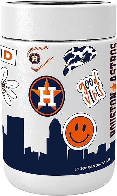 Logo Brands Astros Native Powder Coat Can Coolie