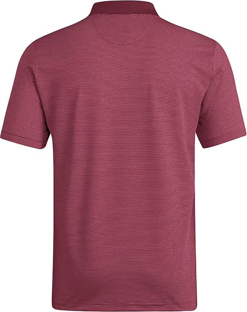 adidas Men's Texas A&M Spring Fling Crest Striped Polo Shirt