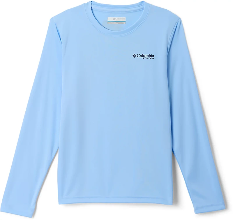 Columbia Sportswear Boys' Terminal Tackle PFG Fins and Stripes Long Sleeve T-shirt