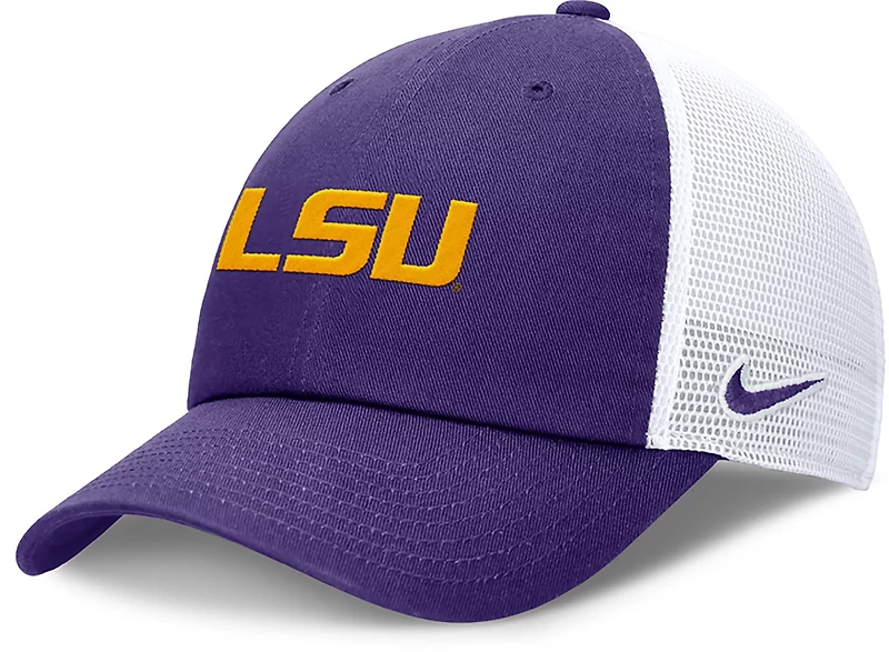 Nike LSU Team Logo Club Cap Unstructured Adjustable Meshback Cap